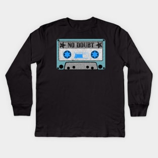 no doubt blue cassette Kids Long Sleeve T-Shirt